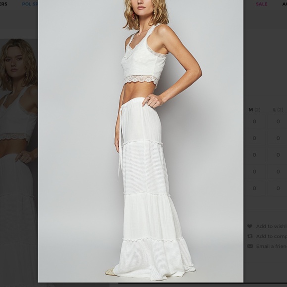 NWOT POL White Wide Leg Pants - Picture 4 of 6